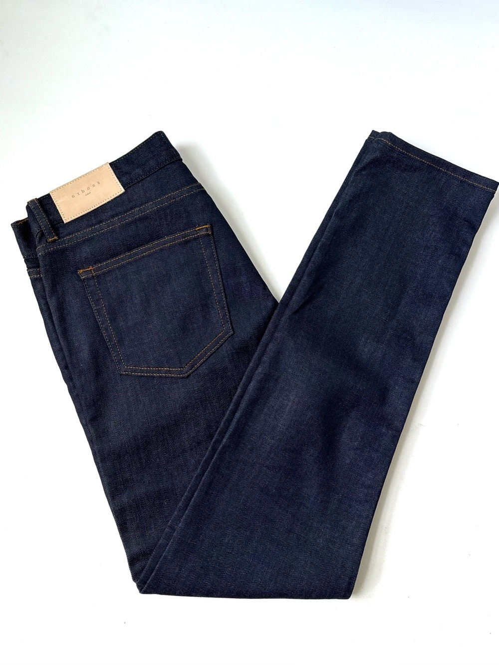 Sandro Skinny Leg Dark Wash Blue Denim Jeans Buttonfly Size 34
